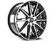 Blade Luxury RT-458 Alonza Gloss Black and Machined Wheel; Rear Only; 22x9.5; 15mm Offset (08-23 RWD Challenger, Excluding SRT Hellcat & Widebody)