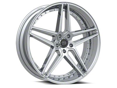 Blade Luxury RT-451 Bendetta Chrome Wheel; Rear Only; 24x9.5; 15mm Offset (11-23 RWD Charger, Excluding Widebody)