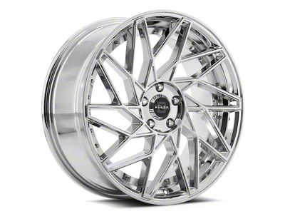 Blade Luxury RT-455 Venzo Chrome Wheel; Rear Only; 24x9; 15mm Offset (11-23 RWD Charger, Excluding Widebody)