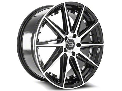 Blade Luxury RT-458 Alonza Gloss Black and Machined Wheel; Rear Only; 22x9.5; 15mm Offset (06-10 Charger)