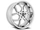 Blade Luxury BSL-477 Lazaro Silver Machined with Stainless Lip Wheel; 20x8.5; 35mm Offset (99-04 Mustang)