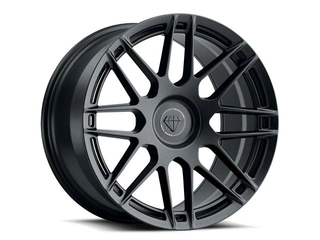 Blaque Diamond Wheels BD-F12 Satin Black DP Wheel; Rear Only; 20x10 (05-09 Mustang)