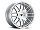 Blaque Diamond Wheels BD-F12 Silver with Brush Face DP Wheel; Rear Only; 20x10 (05-09 Mustang)