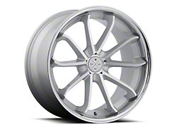 Blaque Diamond Wheels BD-23 Silver Center with Chrome SS Lip Wheel; Front Only; 20x9; 15mm Offset (06-10 RWD Charger)