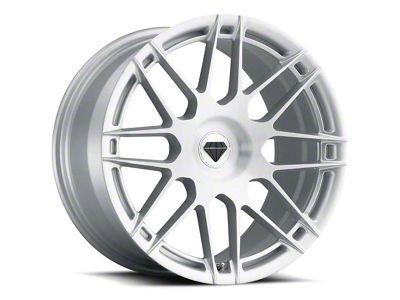 Blaque Diamond Wheels BD-F12 Silver with Brush Face DP Wheel; Rear Only; 20x10; 15mm Offset (06-10 RWD Charger)