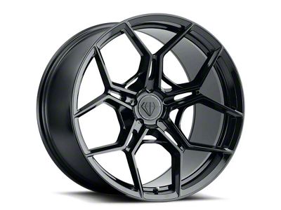 Blaque Diamond Wheels BD-F25 Gloss Black DP Wheel; Rear Only; 20x10; 15mm Offset (06-10 RWD Charger)