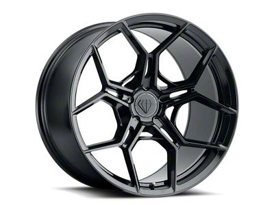 Blaque Diamond Wheels BD-F25 Gloss Black DP Wheel; Rear Only; 20x10 (06-10 RWD Charger)