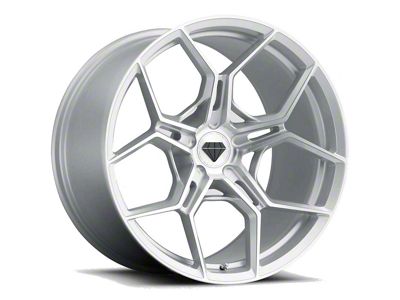 Blaque Diamond Wheels BD-F25 Silver with Brush Face Wheel; Rear Only; 19x10 (07-10 AWD Charger)