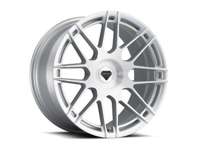 Blaque Diamond Wheels BD-F12 Silver with Brush Face DP Wheel; 20x10; 25mm Offset (10-15 Camaro)