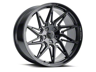 Blaque Diamond Wheels BD-F20 Gloss Black DP Wheel; Left Directional; Rear Only; 20x11; 35mm Offset (10-15 Camaro)