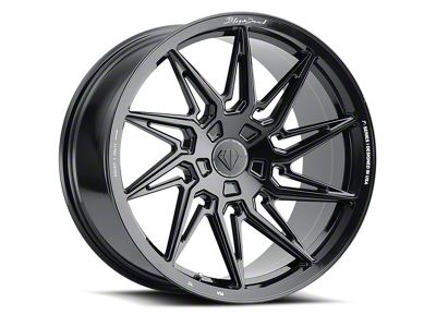 Blaque Diamond Wheels BD-F20 Gloss Black FP Wheel; Right Directional; Front Only; 20x9; 20mm Offset (10-15 Camaro)