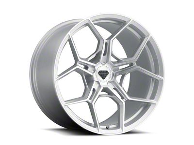 Blaque Diamond Wheels BD-F25 Silver with Brush Face SDP Wheel; Rear Only; 20x11; 35mm Offset (10-15 Camaro)