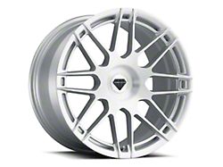 Blaque Diamond Wheels BD-F12 Silver with Brush Face DP Wheel; 20x10 (10-14 Mustang)