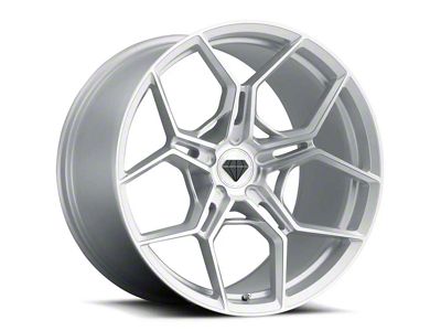 Blaque Diamond Wheels BD-F25 Silver with Brush Face FP Wheel; 20x10; 15mm Offset (10-14 Mustang)