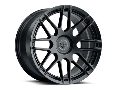 Blaque Diamond Wheels BD-F12 Satin Black DP Wheel; Rear Only; 20x10 (15-23 Mustang GT, EcoBoost, V6)