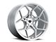 Blaque Diamond Wheels BD-F25 Silver with Brush Face Wheel; 19x10 (15-23 Mustang GT, EcoBoost, V6)