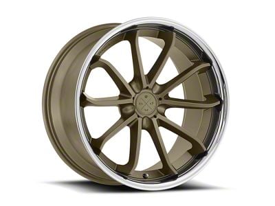 Blaque Diamond Wheels BD-23 Bronze Center with Chrome SS Lip Wheel; Front Only; 20x9; 20mm Offset (93-02 Camaro)