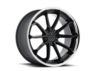 Blaque Diamond Wheels BD-23 Gloss Black Center with Chrome SS Wheel; 20x10; 25mm Offset (93-02 Camaro)