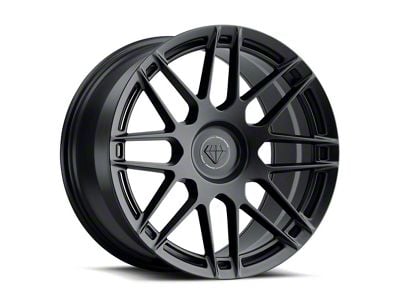 Blaque Diamond Wheels BD-F12 Satin Black FP Wheel; Front Only; 20x9; 20mm Offset (93-02 Camaro)