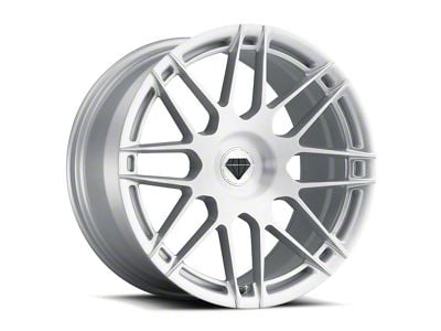 Blaque Diamond Wheels BD-F12 Silver with Brush Face DP Wheel; Rear Only; 20x11; 35mm Offset (93-02 Camaro)