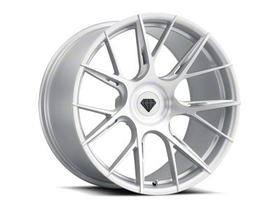 Blaque Diamond Wheels BD-F18 Silver with Brush Face FP Wheel; Front Only; 20x9; 20mm Offset (93-02 Camaro)