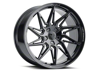 Blaque Diamond Wheels BD-F20 Gloss Black DP Wheel; Left Directional; Rear Only; 20x11; 35mm Offset (93-02 Camaro)