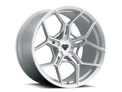 Blaque Diamond Wheels BD-F25 Silver with Brush Face FP Wheel; 20x9; 15mm Offset (16-24 Camaro, Excluding ZL1)