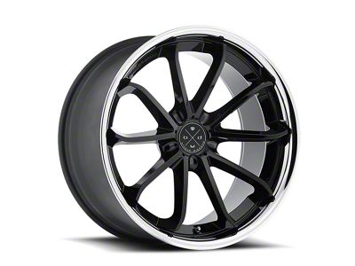 Blaque Diamond Wheels BD-23 Gloss Black Center with Chrome SS Wheel; Front Only; 20x9; 15mm Offset (08-23 RWD Challenger, Excluding Widebody)