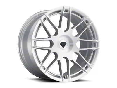 Blaque Diamond Wheels BD-F12 Silver with Brush Face SDP Wheel; 20x11; 5mm Offset (18-23 Challenger Widebody)