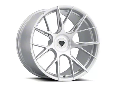 Blaque Diamond Wheels BD-F18 Silver with Brush Face SDP Wheel; 20x11; -5mm Offset (18-23 Challenger Widebody)