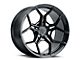 Blaque Diamond Wheels BD-F25 Gloss Black DP Wheel; Rear Only; 20x10 (17-23 AWD Challenger)
