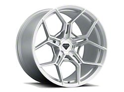 Blaque Diamond Wheels BD-F25 Silver with Brush Face FP Wheel; 20x9 (08-23 RWD Challenger, Excluding Widebody)