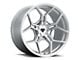 Blaque Diamond Wheels BD-F25 Silver with Brush Face Wheel; Rear Only; 19x10 (17-23 AWD Challenger)