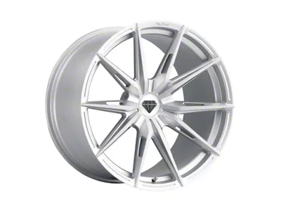 Blaque Diamond Wheels BD-F29 Silver with Brush Face DP Wheel; Rear Only; 20x11; 25mm Offset (08-23 RWD Challenger, Excluding Widebody)