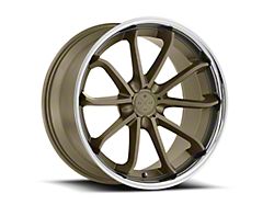 Blaque Diamond Wheels BD-23 Bronze Center with Chrome SS Lip Wheel; Rear Only; 22x10.5; 20mm Offset (11-23 RWD Charger, Excluding Widebody)