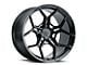 Blaque Diamond Wheels BD-F25 Gloss Black DP Wheel; Rear Only; 20x10 (11-23 RWD Charger)