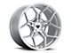 Blaque Diamond Wheels BD-F25 Silver with Brush Face Wheel; Rear Only; 19x10 (11-23 RWD Charger)
