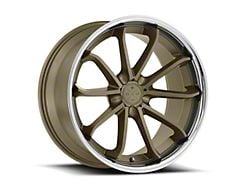 Blaque Diamond Wheels BD-23 Bronze Center with Chrome SS Lip Wheel; Rear Only; 20x10; 40mm Offset (97-04 Corvette C5)