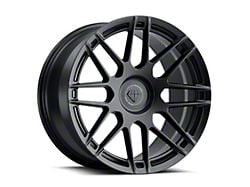 Blaque Diamond Wheels BD-F12 Satin Black DP Wheel; Rear Only; 20x10; 40mm Offset (97-04 Corvette C5)