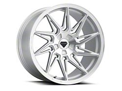 Blaque Diamond Wheels BD-F20 Silver Brush Face DP Wheel; Right Directional; Rear Only; 20x11; 45mm Offset (05-13 Corvette C6)