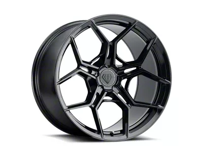 Blaque Diamond Wheels BD-F25 Gloss Black DP Wheel; Rear Only; 20x10; 40mm Offset (97-04 Corvette C5)