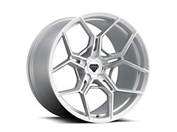 Blaque Diamond Wheels BD-F25 Silver with Brush Face DP Wheel; Rear Only; 20x11; 45mm Offset (05-13 Corvette C6)