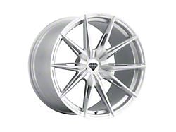 Blaque Diamond Wheels BD-F29 Silver with Brush Face DP Wheel; Rear Only; 20x10; 40mm Offset (97-04 Corvette C5)