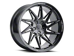 Blaque Diamond Wheels BD-F20 Gloss Black FP Wheel; Right Directional; 20x9; 40mm Offset (97-04 Corvette C5)