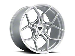 Blaque Diamond Wheels BD-F25 Silver with Brush Face Wheel; 19x10 (2024 Mustang)