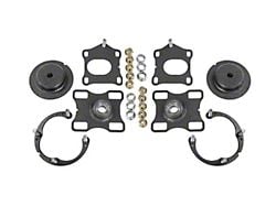 BMR Caster Camber Plates; Black Hammertone (11-14 Mustang w/ GT500 Strut Mounts & 05-10 Struts)