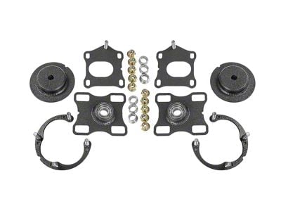 BMR Caster Camber Plates; Black Hammertone (11-14 Mustang w/ GT500 Strut Mounts & 05-10 Struts)