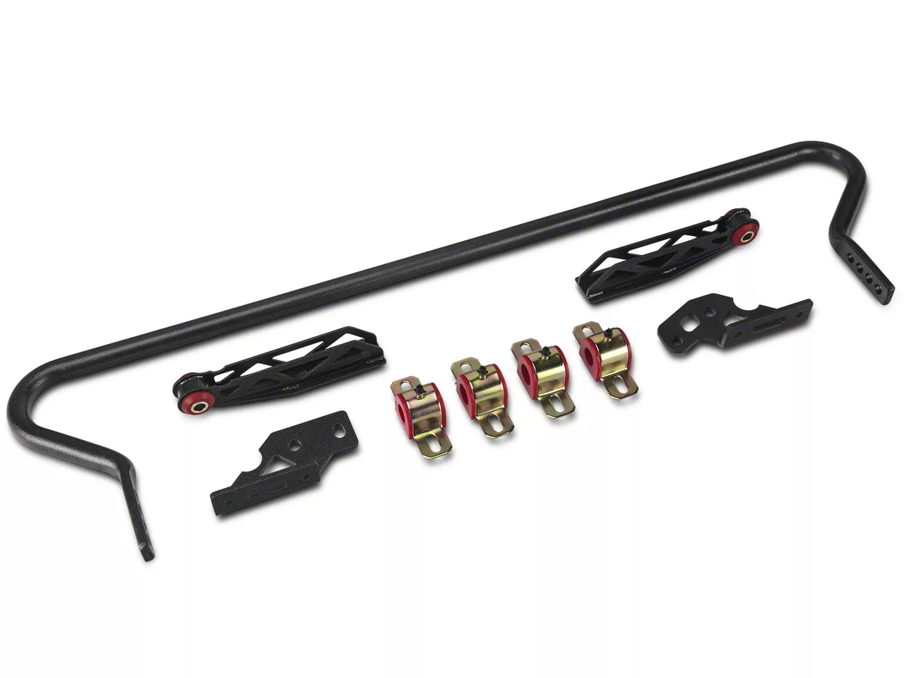 Bmr Mustang Adjustable Rear Sway Bar With Fabricated End Links Black Hammertone Bmr Sb H