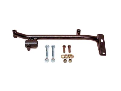 BMR Manual Steering Conversion Bracket; Black Hammertone (93-02 Camaro)