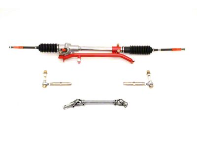 BMR Manual Steering Conversion Kit; Red (93-02 Camaro w/ Stock K-Member)